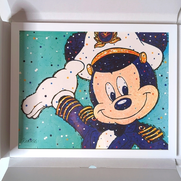 Disney Cruise Line 25th Silver Anniversary at Sea Captain Mickey Framed Print
